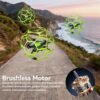 Drones with Camera, Brushless Drones With 4K LCD Screen Remote Control, Soccer FPV WiFi Quadcopter With LED Lights, One-Key Takeoff/Landing, 3 Speed Mode, 360° Flips, Headless Mode, 2 Batteries