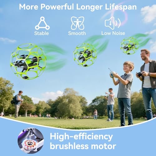 Drones with Camera, Brushless Drones With 4K LCD Screen Remote Control, Soccer FPV WiFi Quadcopter With LED Lights, One-Key Takeoff/Landing, 3 Speed Mode, 360° Flips, Headless Mode, 2 Batteries